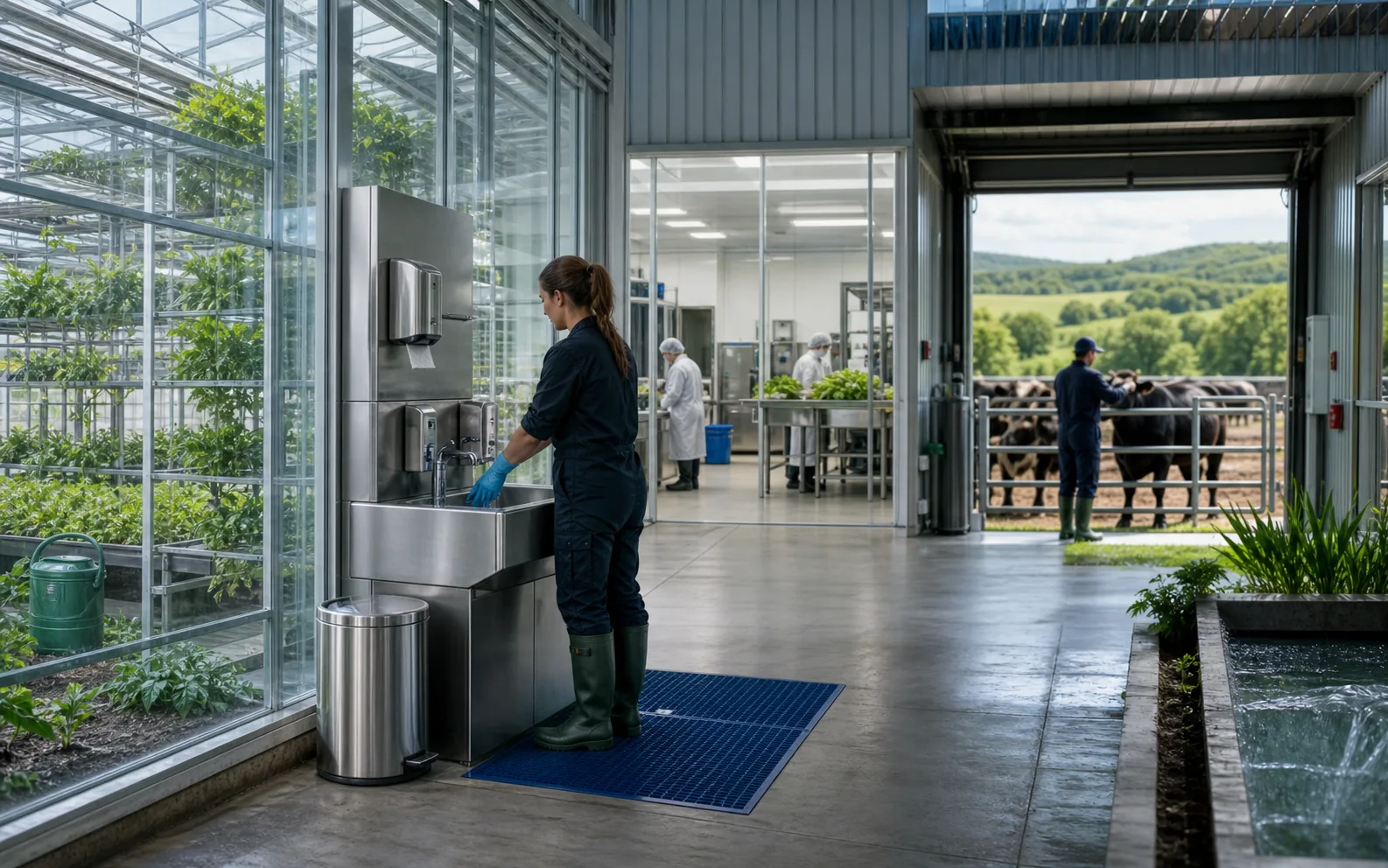 Biosecurity, sustainability and green environmental operations visual
