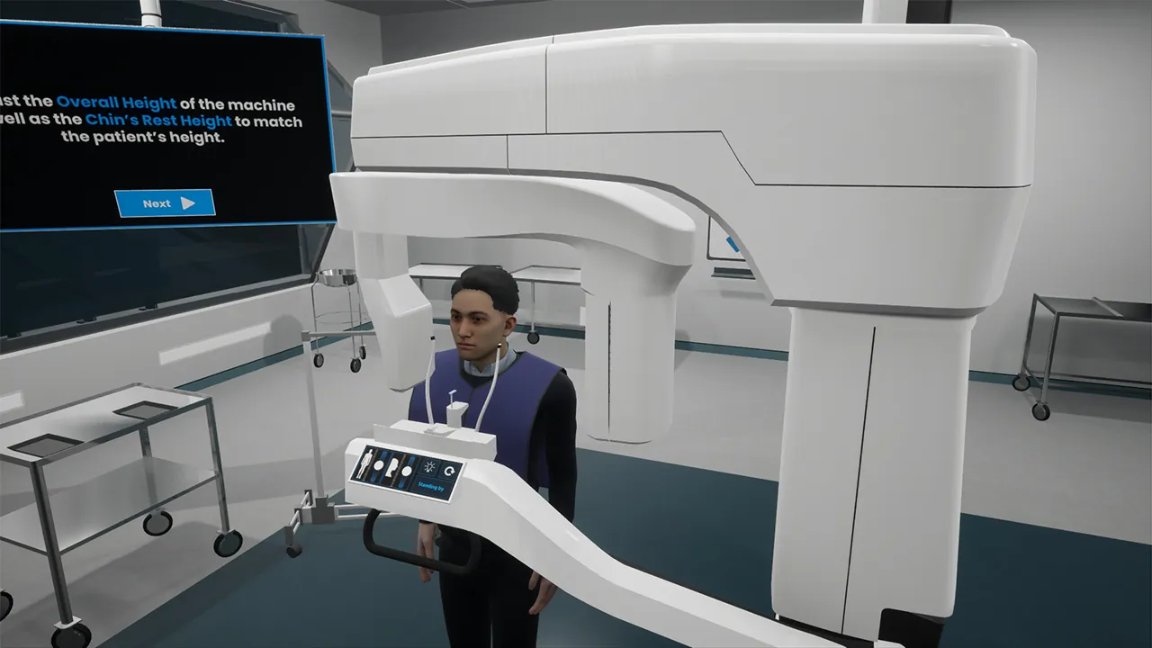 Panoramic X Ray Machine VR Simulation Training